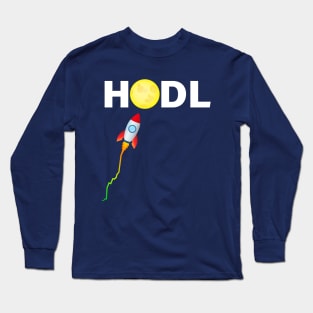 HODL: To The Moon! (Dark Version) Long Sleeve T-Shirt